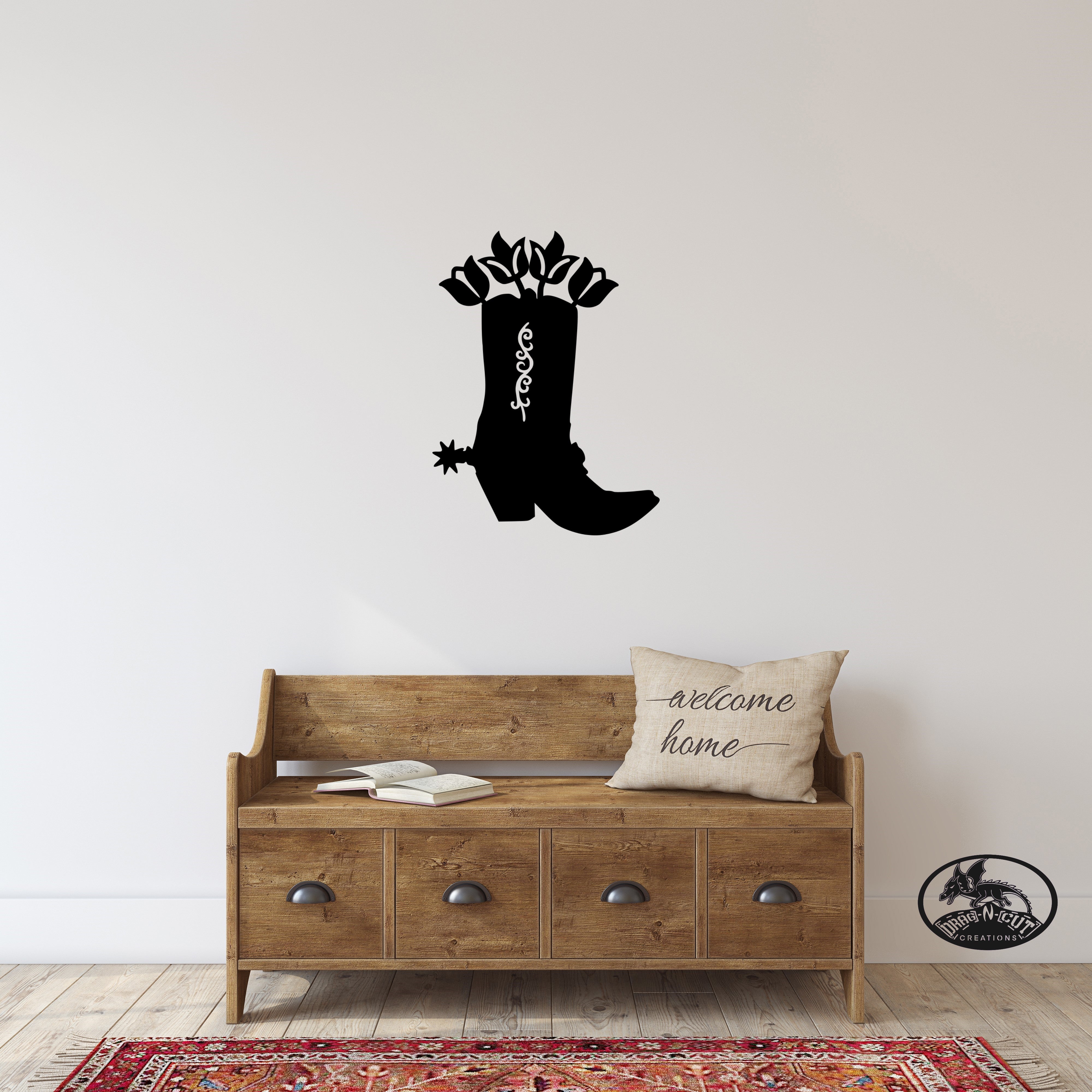 Cowboy Boot Spurs with Flowers