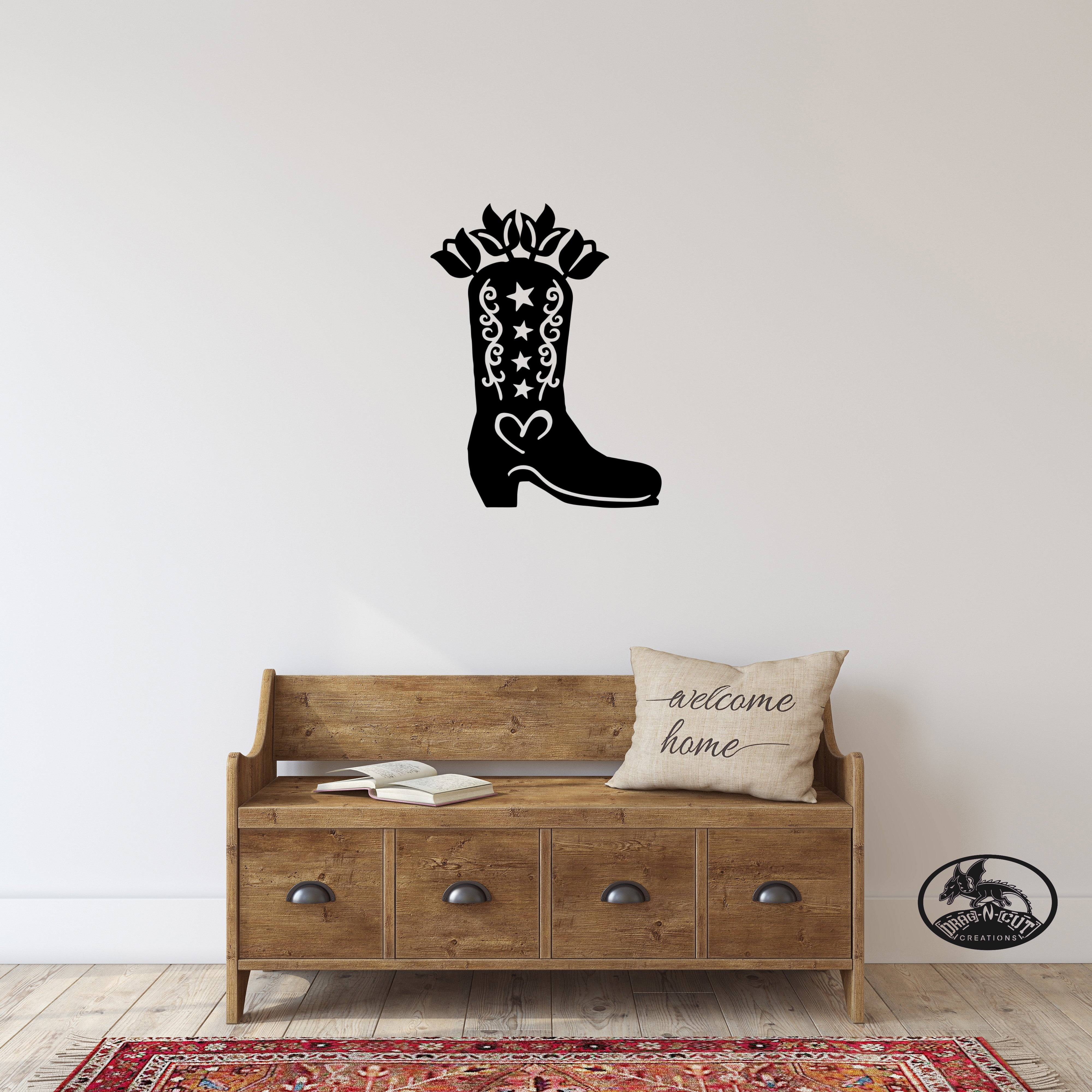 Cowgirl Boot with Flowers