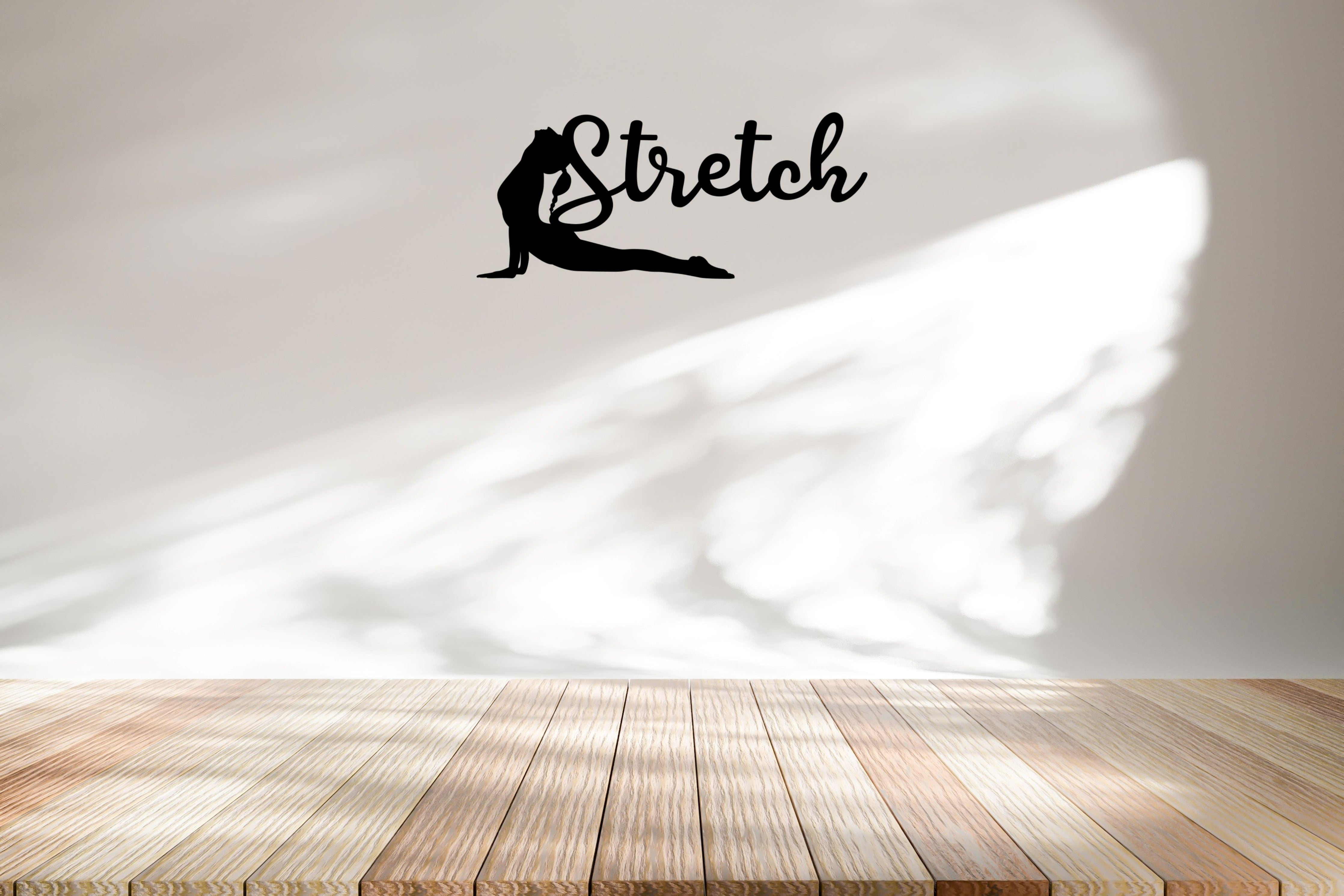 Metal Wall Art Yoga Dance Pilates Studio Décor Script Words Poses Hanging Steel Sign Set Stretch Balance Hold