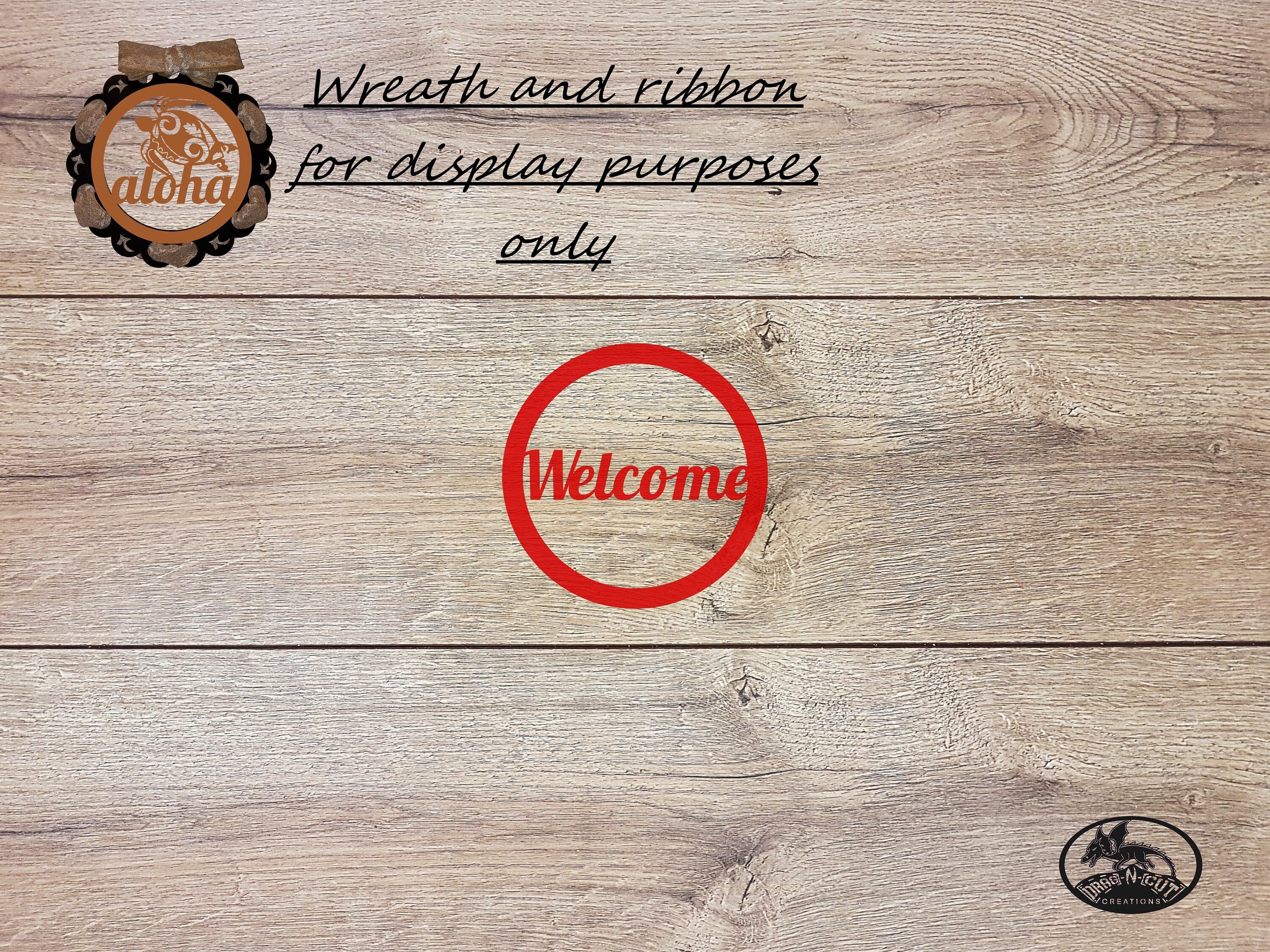 Welcome 18" Interchangeable Magnetic Wreath 13" Center Ring or Solid 1 Piece Wreath Wall Door Hanging Home Décor