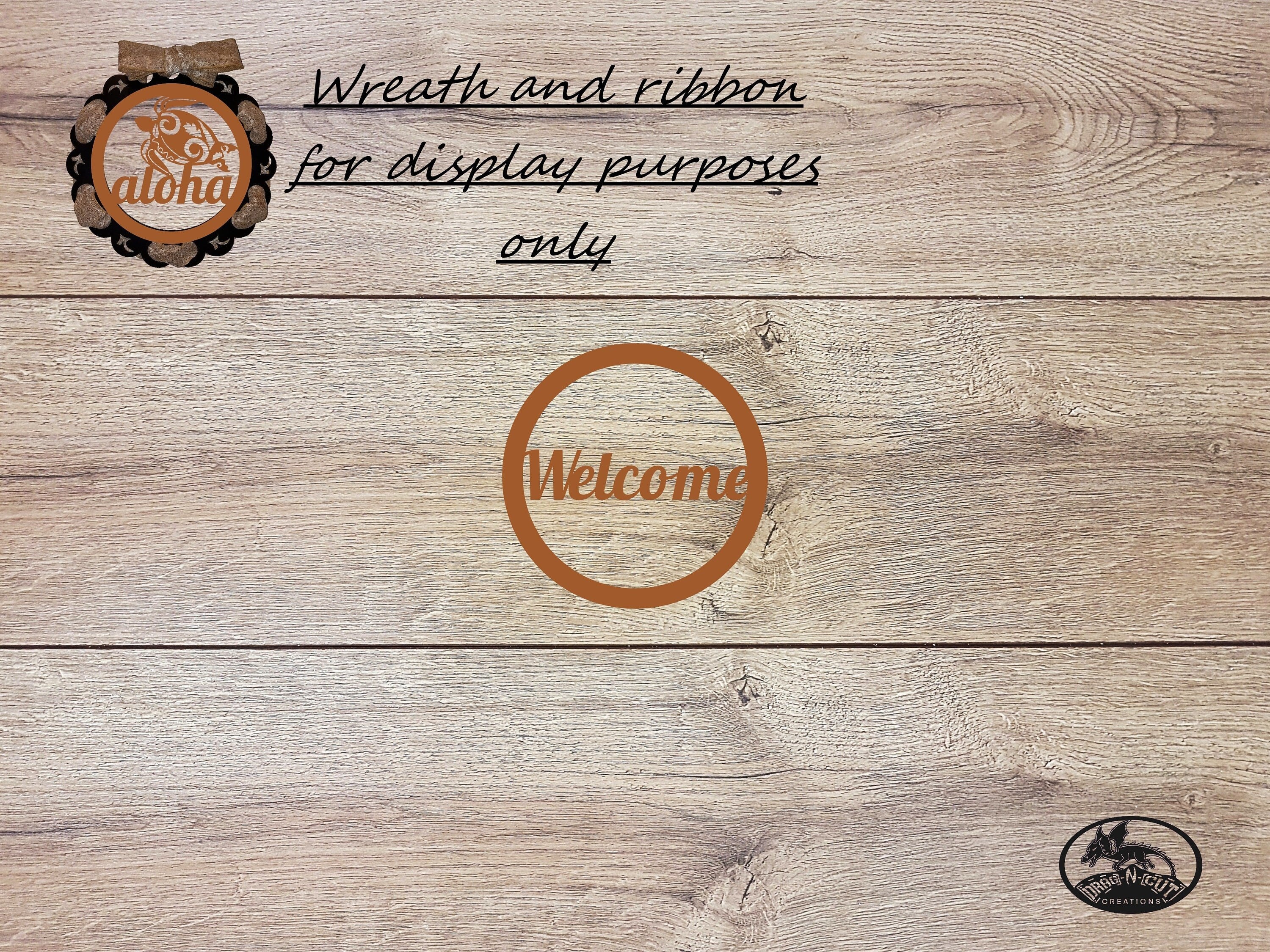 Welcome 18" Interchangeable Magnetic Wreath 13" Center Ring or Solid 1 Piece Wreath Wall Door Hanging Home Décor