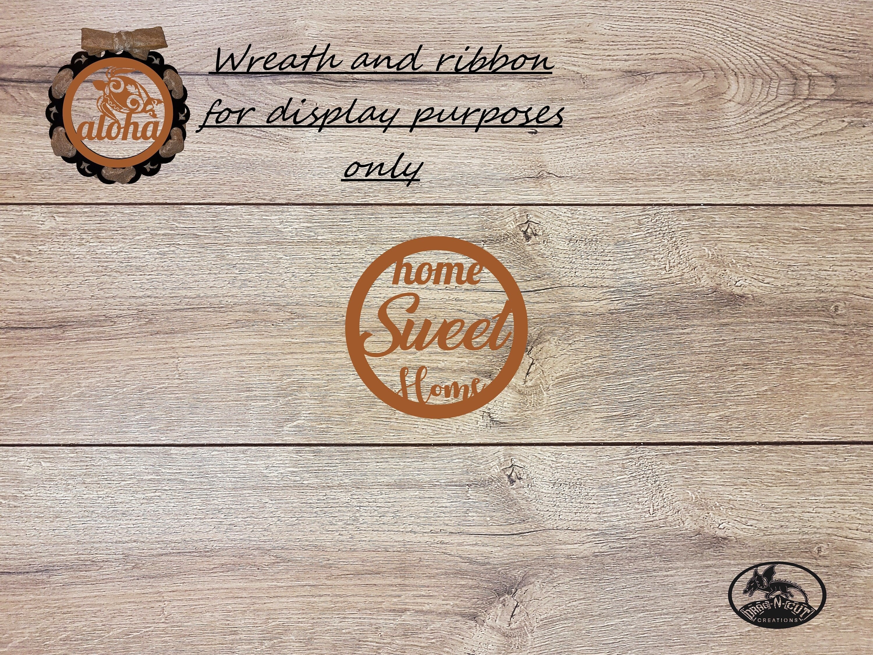 Home Sweet Home 18" Interchangeable Magnetic Wreath 13" Center Ring or Solid 1 Piece Wreath Wall Door Hanging [Home Décor