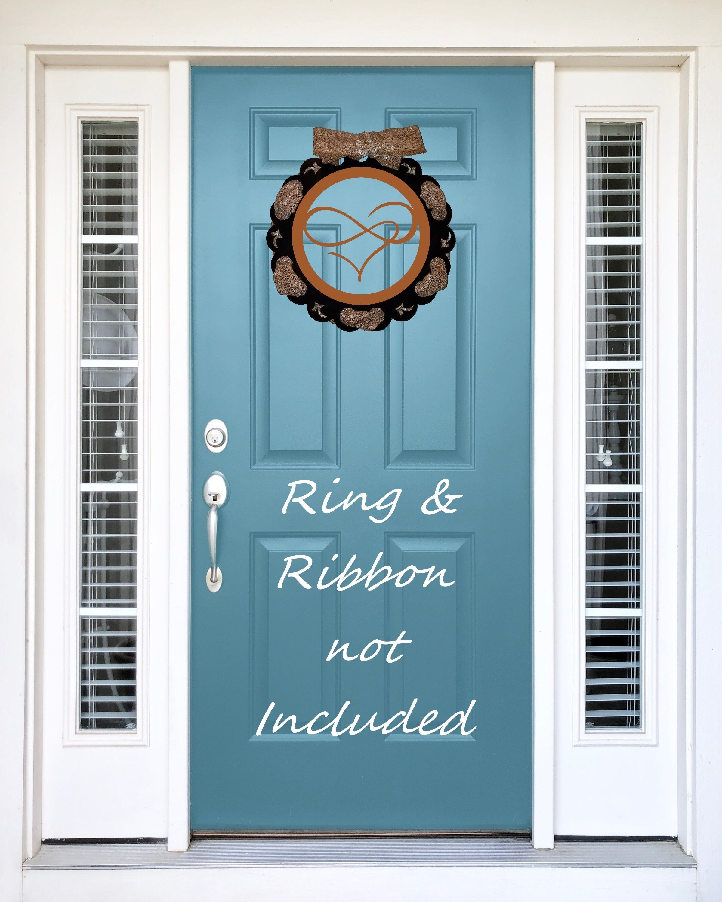 Infinity[18" Interchangeable Magnetic Wreath with 13" Center Ring or Solid 1 Piece Wreath[ Wall Door Hanging[Home Décor [Anniversary