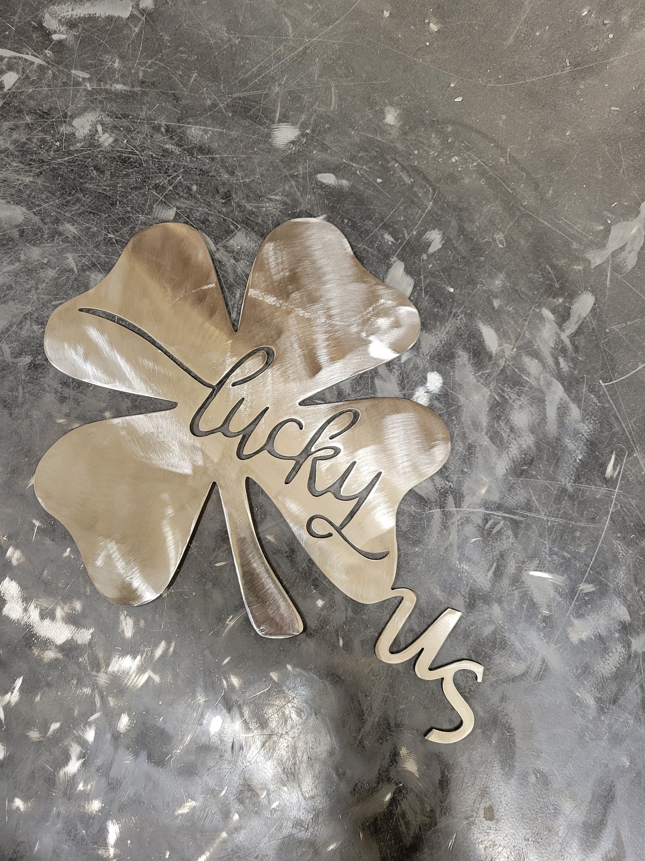 Metal Wall Art St Patrick's Day Green Four Leaf Clover Lucky US Shamrock Home Décor Luck Irish Unique Gift