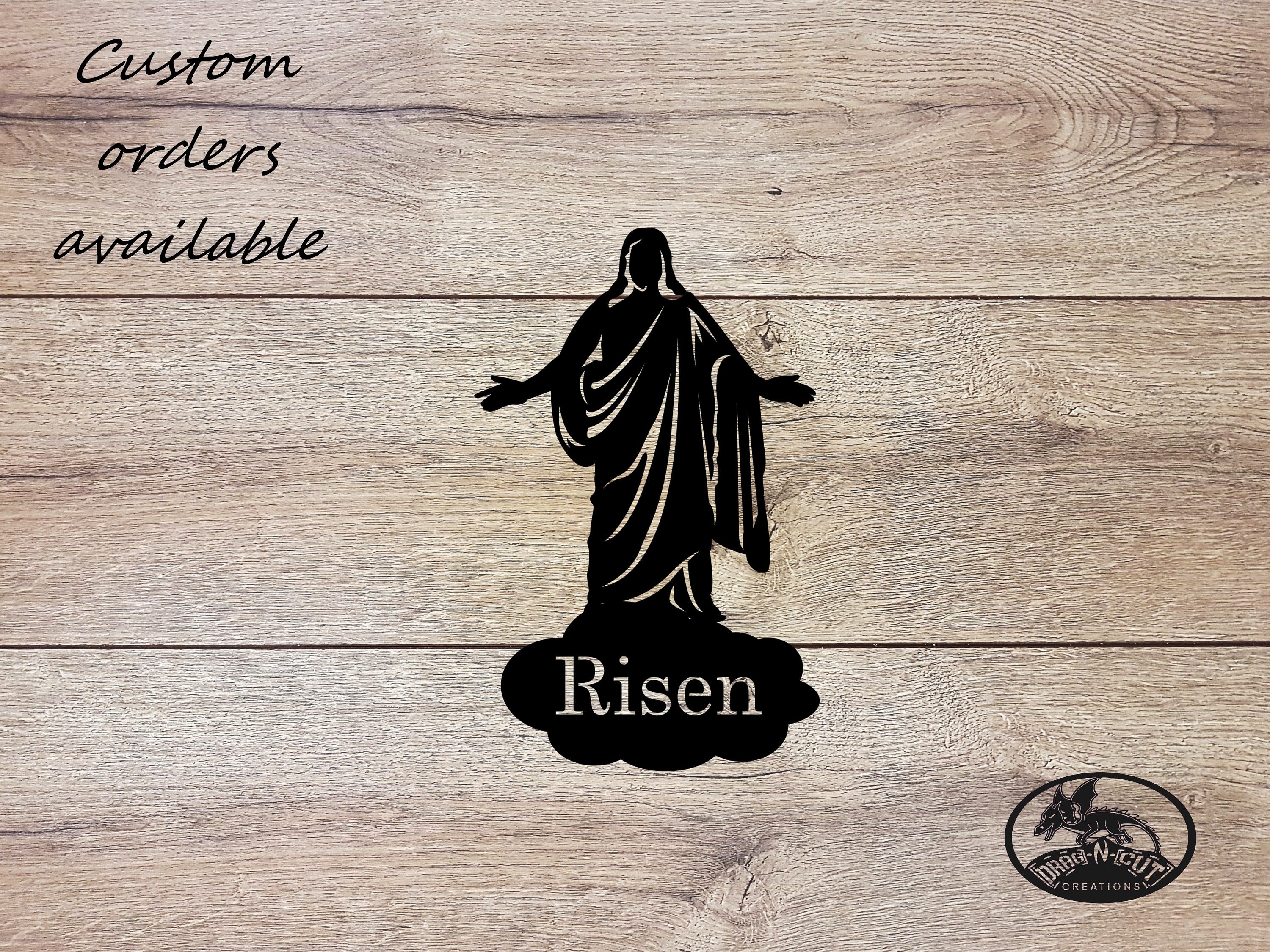 Metal Wall Art Jesus Christ has Risen Easter Savior Christian Faith Inspirational Home Décor