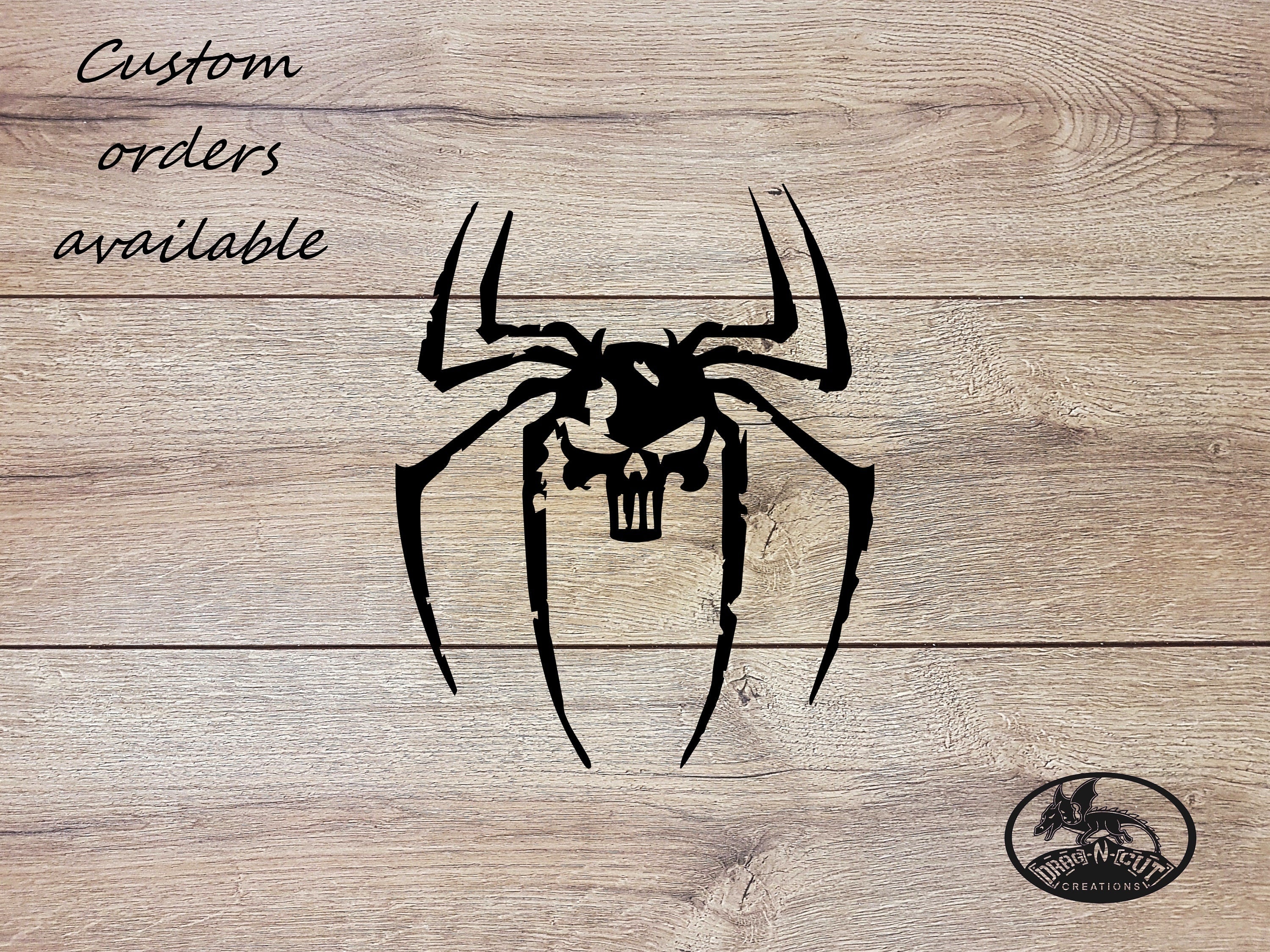 Punisher Spider Skull Décor Wall Art Metal Sign Halloween Gift