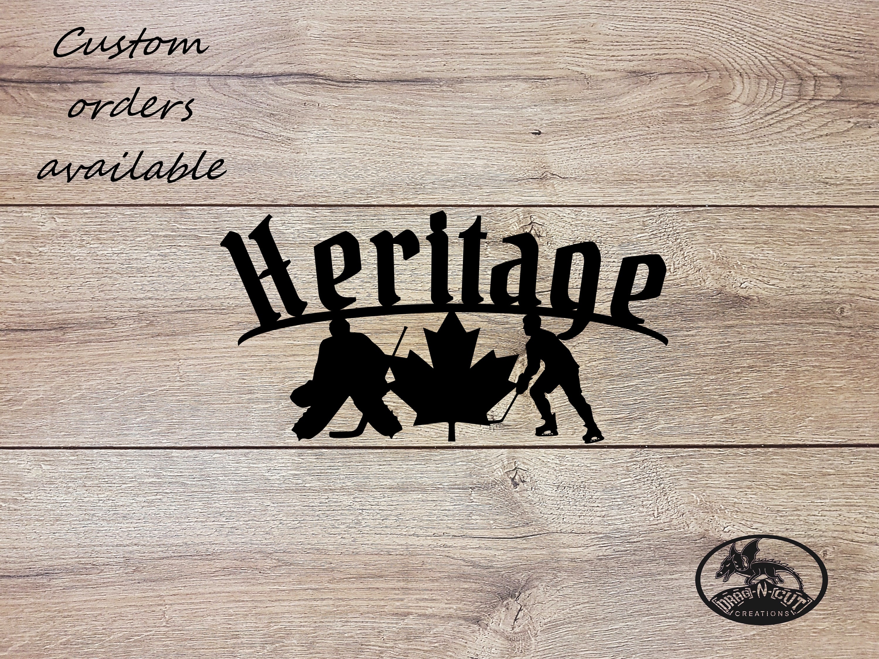 Canadian Heritage, Maple Leaf, Hockey Players Wall Art Sign