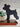 Schnauzer Puppy Silhouette Dog Profile with Natural Ears Metal Wall Art Sign Yard Art