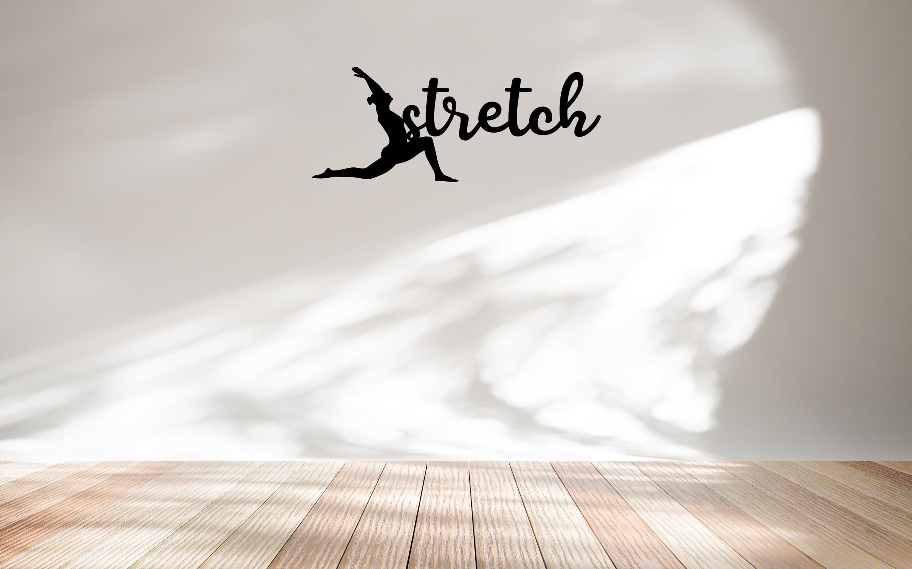 Metal Wall Art Yoga Dance Pilates Studio Décor Script Words Poses Hanging Steel Sign Set Stretch Balance Hold